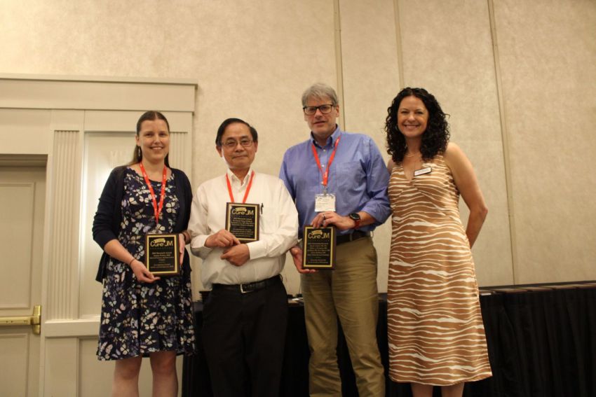 Dr Joanna Parkes with other grant recipients